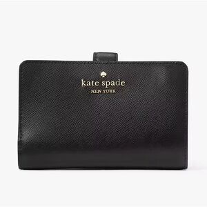 NEW Kate Spade Madison Medium Compact Bifold Wallet Black